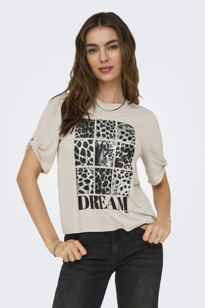 ONLFREE LIFE S/S CREATE TOP BOX JRS 15349921 PUMICE STONE/DREAM